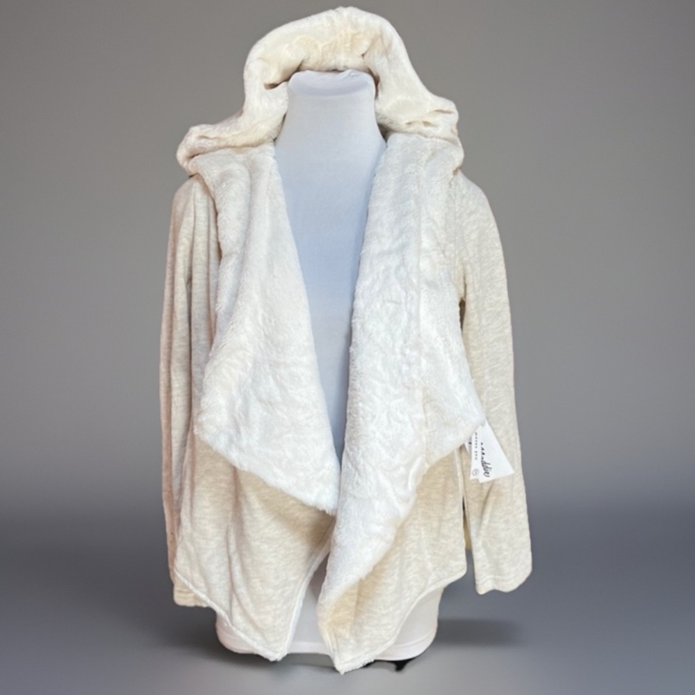 Maddie Cream Oatmeal Hoodie Junior XL Ladies S Hooded Layering Sweater J…
